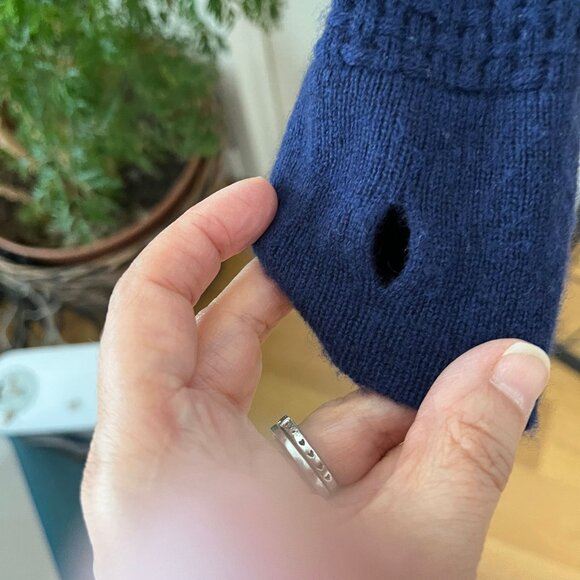 LETARTE Cashmere Waffle Mesh Sweater Size Small - Picture 6 of 7